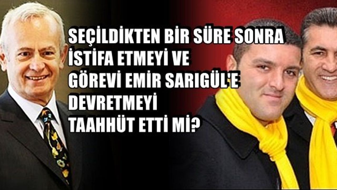 MEĞER ASIL MESELE İSTİFA TAAHHÜDÜ VE İMZALI İSTİFA MEKTUBU İMİŞ!