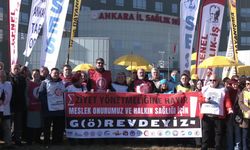 ANKARA'da SAĞLIKÇILARDAN İŞ BIRAKMA EYLEMİ