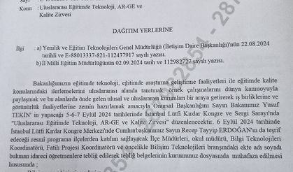 ÖĞRETMENLERE VE MÜDÜRLERE ERDOĞAN BASKISI