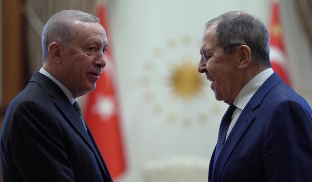 CUMHURBAŞKANI ERDOĞAN, LAVROV''u KABUL ETTİ