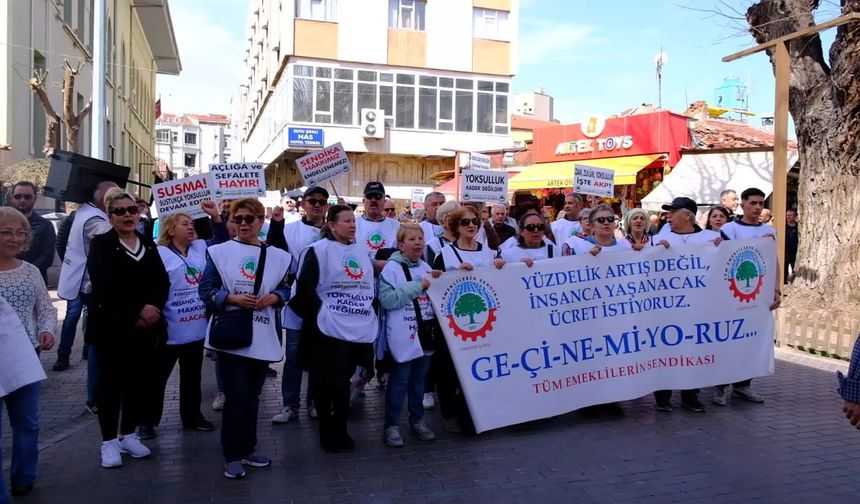 ESKİŞEHİR'DE EMEKLİLERDEN BAYRAM İKRAMİYESİNE TEPKİ!