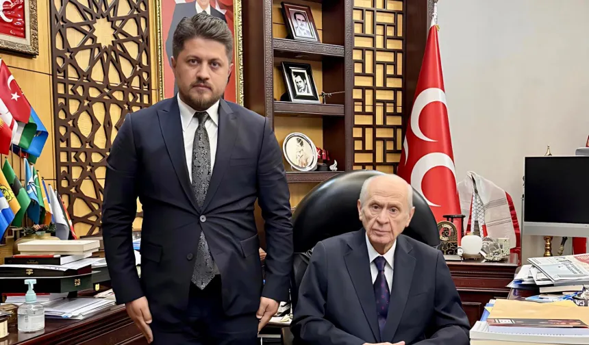 BAHÇELİ, ONİKİŞUBAT İLÇE BAŞKANI SATICI’YI AĞIRLADI