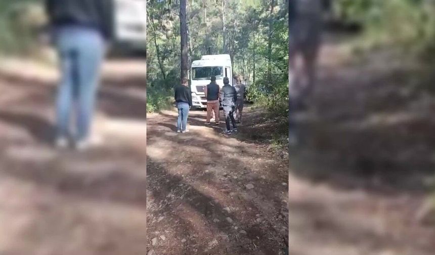 GÖÇEK'TE OSMANAĞA KOYUNA GİREN İŞ MAKİNALARINA BÜYÜK TEPKİ