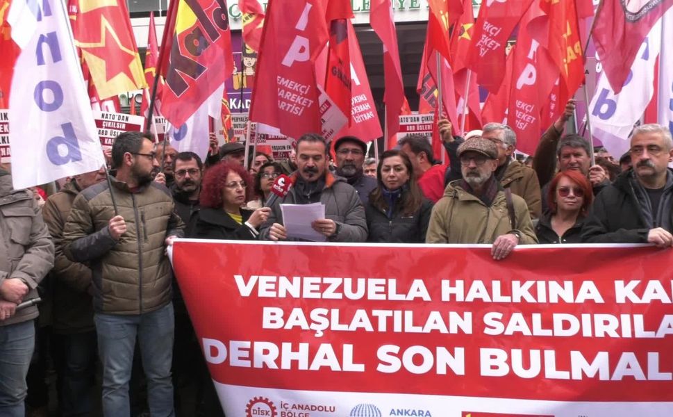 ABD'NİN VENEZUELA SALDIRISI ANKARA'DA PROTESTO EDİLDİ