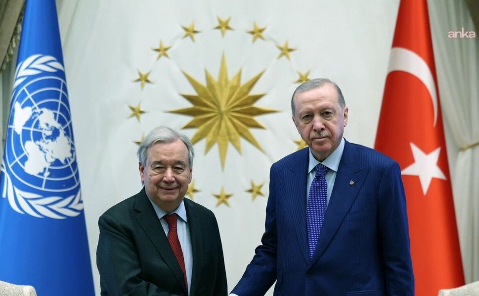ERDOĞAN, BM GENEL SEKRETERİ GUTERRES İLE GÖRÜŞTÜ