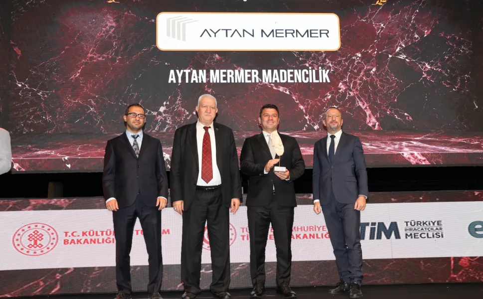 DOĞAL TAŞ İHRACATININ YILDIZLARI ÖDÜLLERİNE KAVUŞTU