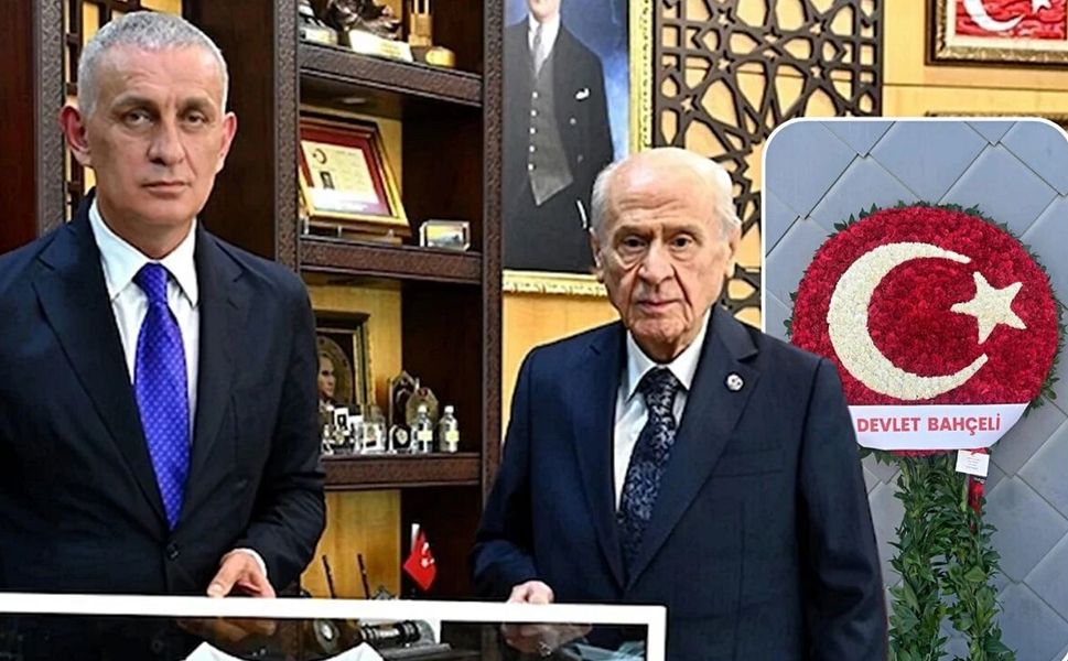 BAHÇELİ, HACIOSMANOĞLU'NA 'YALNIZ DEĞİLSİN' ÇİÇEĞİ GÖNDERDİ